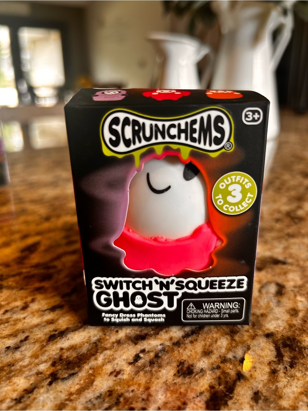 Scrunchems Switch 'N' Squeeze Ghost - White with Pink Outfit. New.